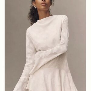 Shona Joy Ivory Floral Long Sleeve Dress